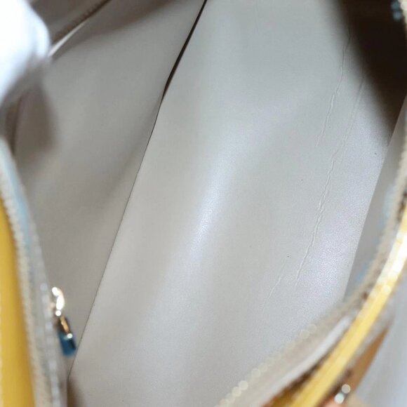 LOUIS VUITTON Monogram Vernis Houston Hand Bag Beige M91004 LV Auth ep8871 - Picture 14 of 16